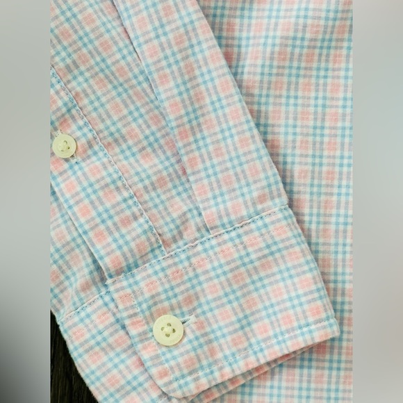 Vineyard Vines Boys Pastel Plaid Button Down Shirt - Size L (16) - Picture 3 of 4